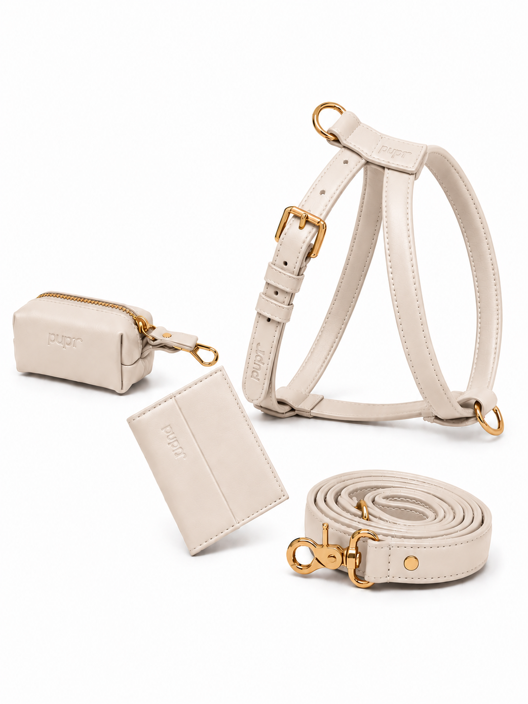 Moonstone Grey Dog Harness Walk Set