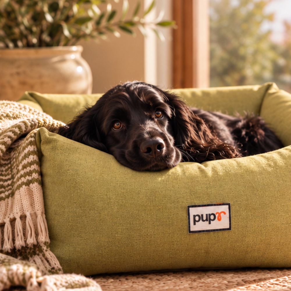 Alex dog Bed-Olive