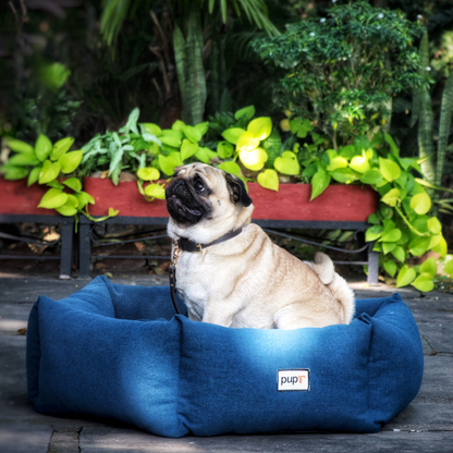 Alex Dog Bed-Navy