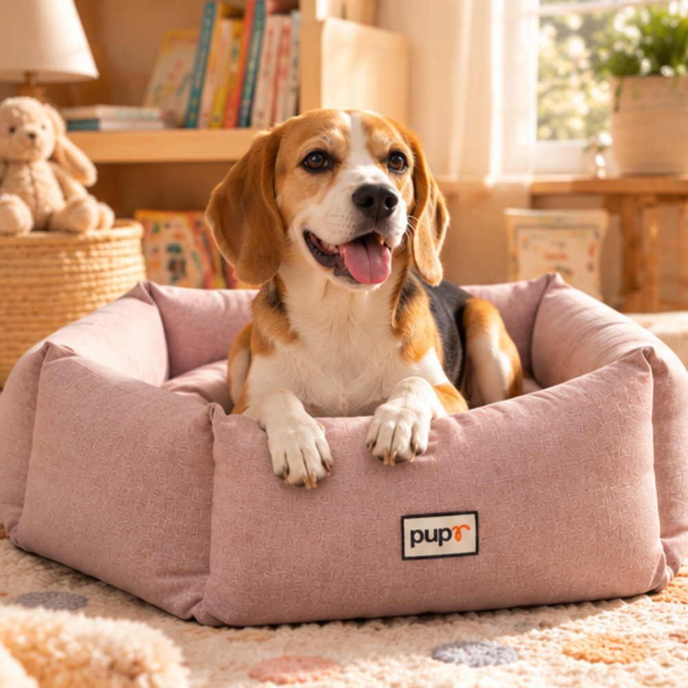 Alex Dog Bed-Blush