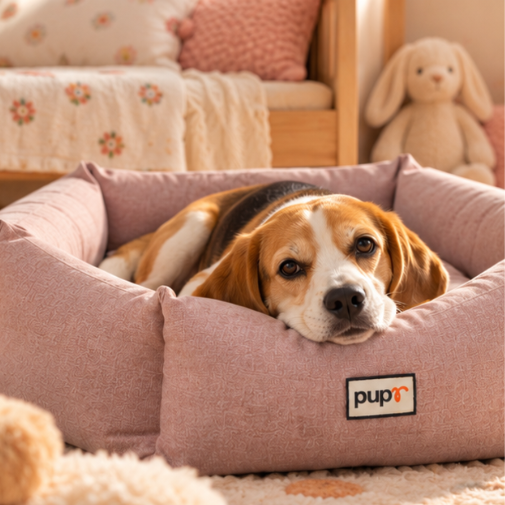 Alex Dog Bed-Blush