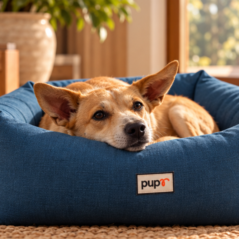 Alex Dog Bed-Navy