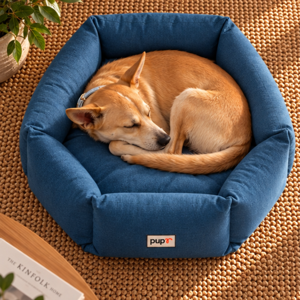 Alex Dog Bed-Navy