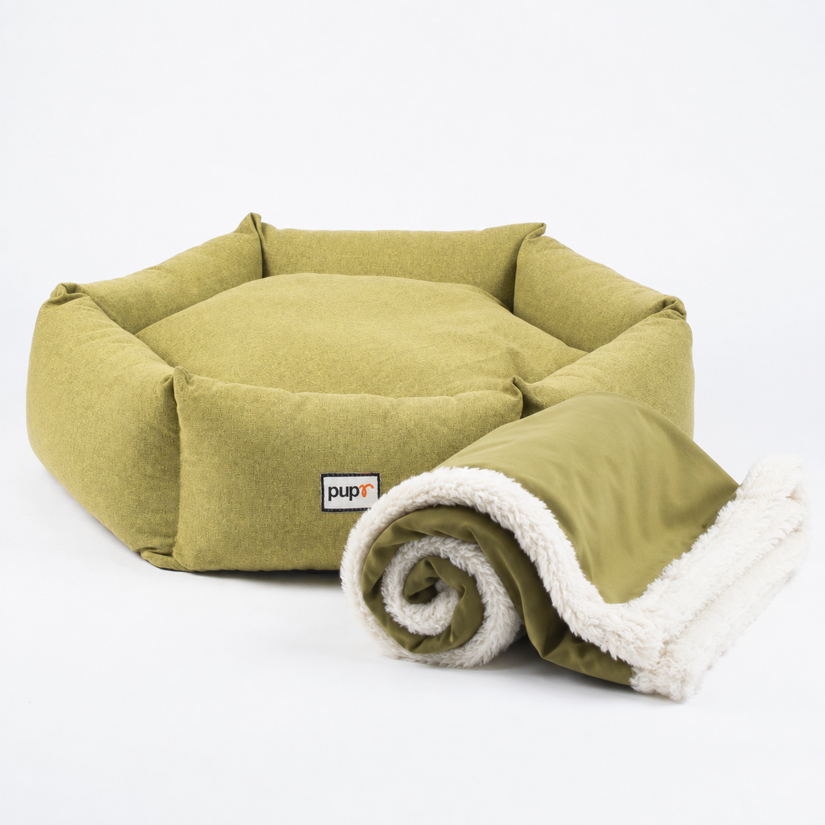 Alex bed with blanket - Olive