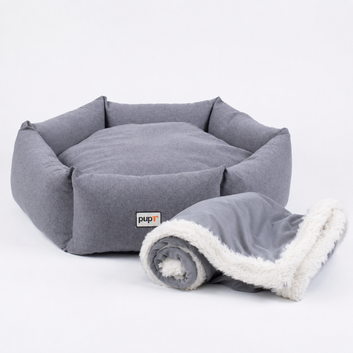 Alex bed with blanket -Grey