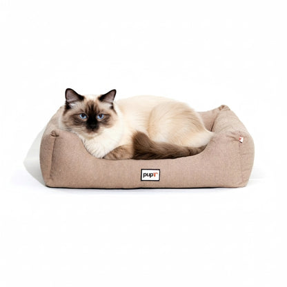 Beige Rectangular Dog Bed - Vicky